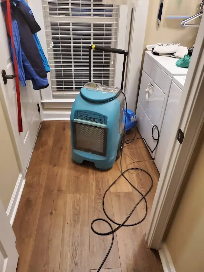 Commercial dehumidifier deployed for Flood Damage Cleanup in Stonegate