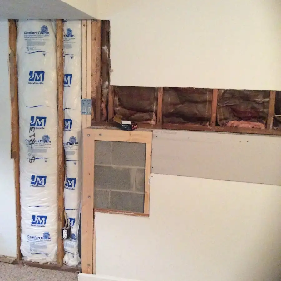 Wall insulation replacement during Contents Cleaning & Restoration in Stonegate